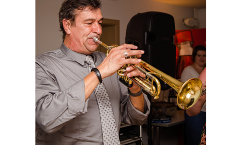 Martin Korte als Solotrompeter auf einer privaten Feier